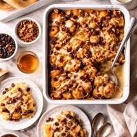 Krispy Kreme Bread Pudding with Rum Sauce