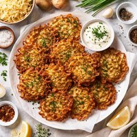 Lacy Potato Pancakes with Chives