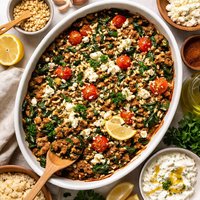 Lamb and Spinach Casserole
