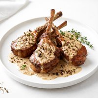 Lamb Chops Au Poivre