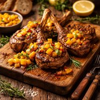 Lamb Chops with Mango Chutney