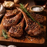 Lamb Chops with Rosemary and Cracked Black Pepper