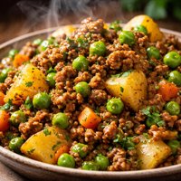 Lamb Khemma Kheema W Peas Potatoes Carrots