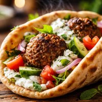 Lamb Meatball Gyros with Yogurt and Mint Real Simple Mag