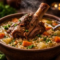 Lamb Shank and Barley Soup