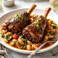 Lamb Shanks on Cannellini Beans