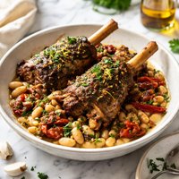 Lamb Shanks W White Beans Sun Dried Tomatoes