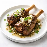 Lamb Shanks with Oregano and Feta