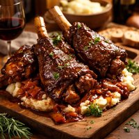 Lamb Shanks with Red Wine
