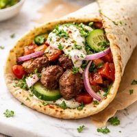 Lamb Souvlaki Wrap