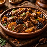 Lamb Tagine with Cinnamon Saffron and Dried Fruit