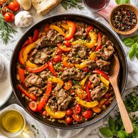 Lamb with Bell Peppers Agnello Con Peperoni