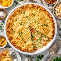 Large Chicken Pot Pie with Bisquick Crust