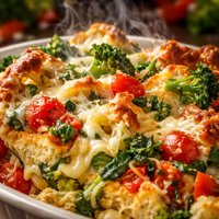 Large Vegetable and Cheese Strata
