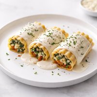 Lasagna Rollups with Bechamel Sauce