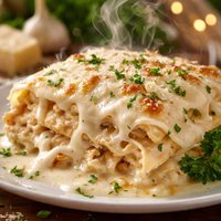 Lasagna with Alfredo Sauce