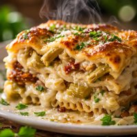 Lasagna with Artichokes No Cook Noodles