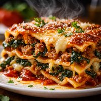 Lasagna with Turkey Sausage and Spinach