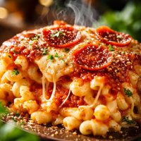 Lasagne Style Mac and Cheese with Pepperoni