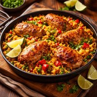 Latino Style Chicken and Rice Aka Arroz Con Pollo