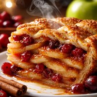Layered Apple Cranberry Pie