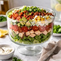 Layered Chicken Cobb Salad