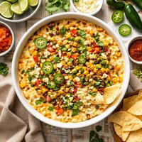 Layered Chile Cheese Roasted Corn Dip