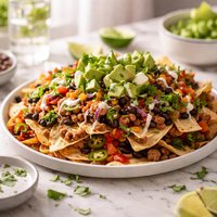 Layered Nachos with Avocado