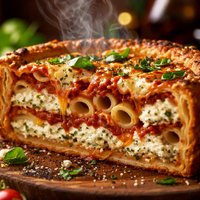 Layered Pasta Ricotta Pie