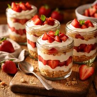 Layered Strawberry and Cream Dessert Easy