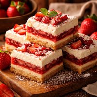Layered Strawberry Squares