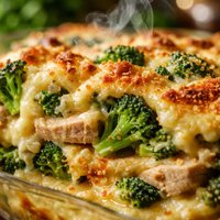 Layered Turkey and Broccoli Gratin