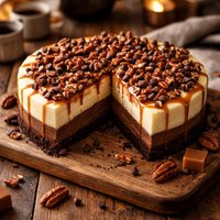 Layered Turtle Cheesecake
