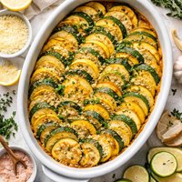 Layered Zucchini Yellow Squash Casserole