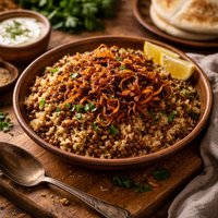 Lebanese Lentils Mujadara