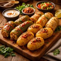 Lebanese Stuffed Zucchini Potatoes Cabbage