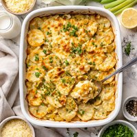 Leek and Cheese Scalloped Potatoes
