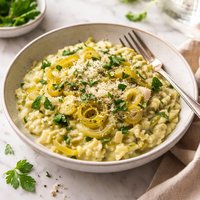 Leek and Green Garlic Risotto