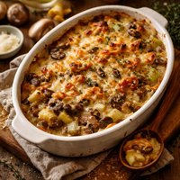 Leek and Mushroom Gratin