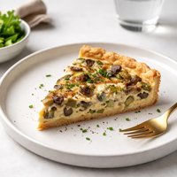 Leek and Mushroom Quiche