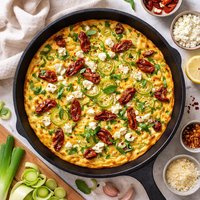 Leek and Sun Dried Tomato Frittata