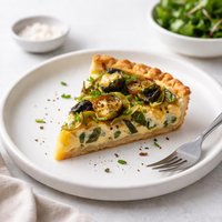 Leek Onion Brussels Sprouts Quiche Pie
