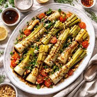 Leeks Tossed in Balsamic Vinaigrette