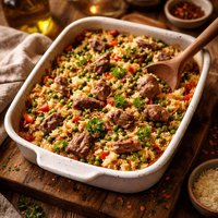 Leftover Lamb Rice Casserole