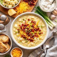 Leftover Mashed Potato Cheddar Soup