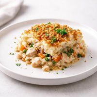 Leftover Mashed Potatoes and Turkey Casserole
