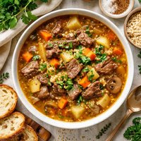 Leftover Roast Beef Barley Soup