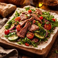 Leftover Roast Beef Spicy Salad