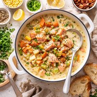 Leftover Salmon Fillet Chowder