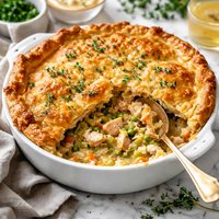 Leftover Turkey and Leek Pot Pie with Instant Gravy